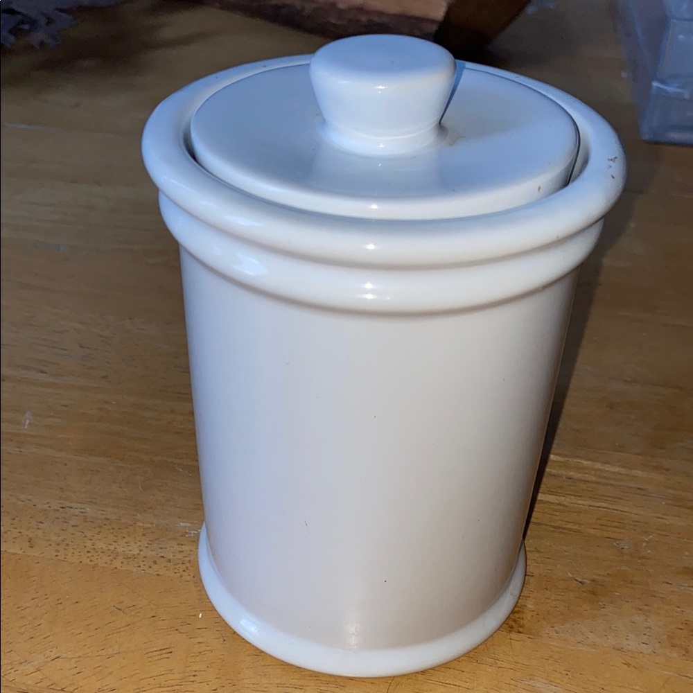 Food Network White Ceramic Canister with Lid